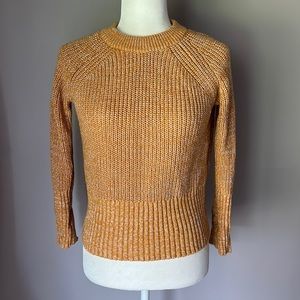 UT Women’s Mustard Yellow Cable Knit Crew Neck Sweater